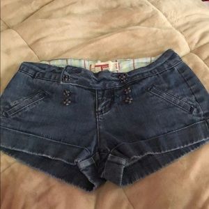 Blue jean shorts